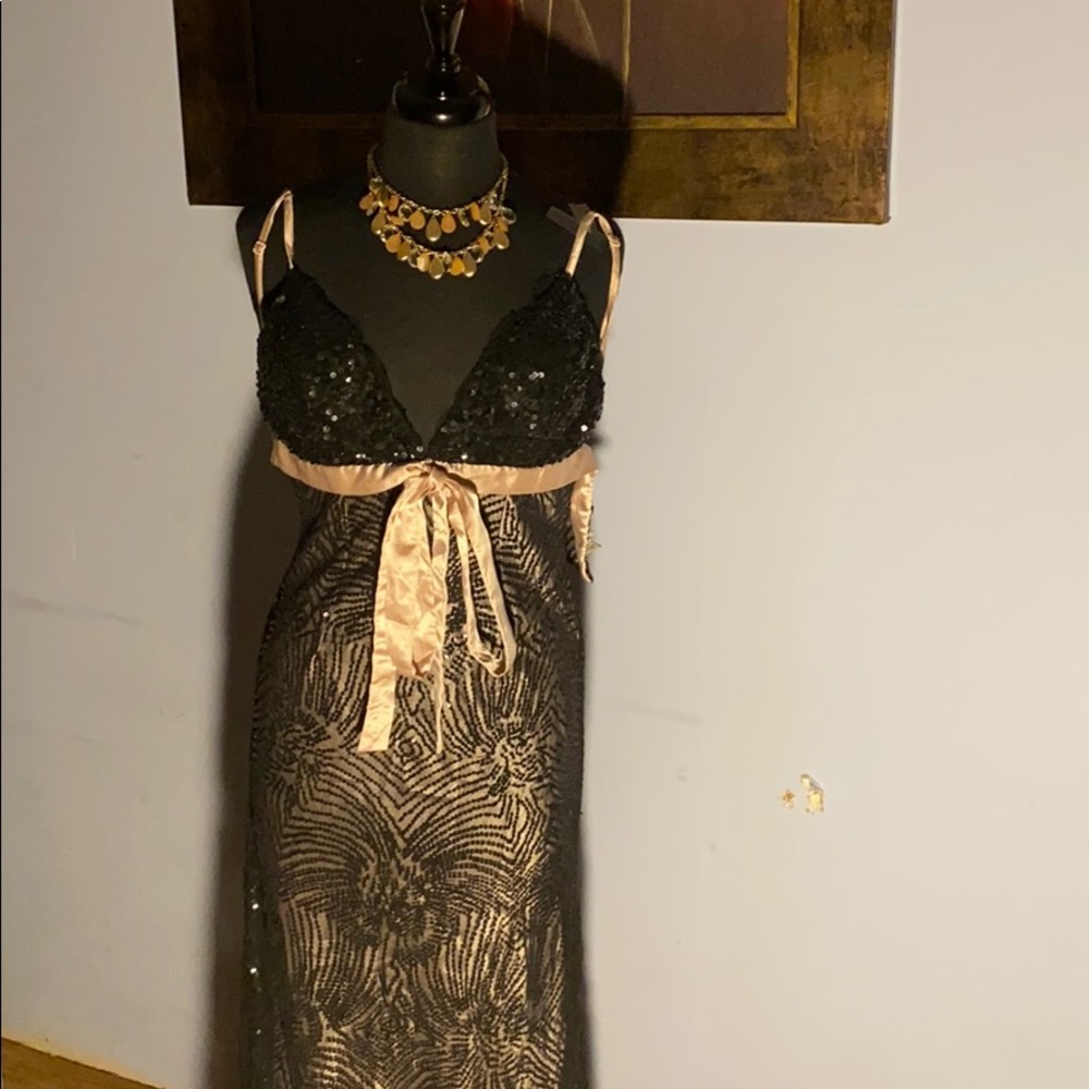 Black and pink gown